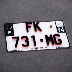 Immatriculation Moto 3D / 4D Non Homologuée -...
