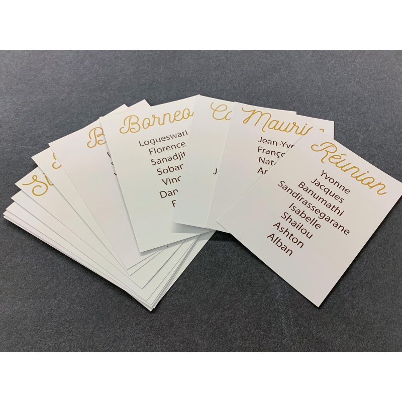 Liste d'invités mariage personnalisée | AM Design